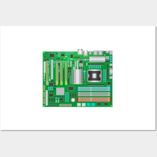 Classic Computer Mainboard for Geeks Posters and Art